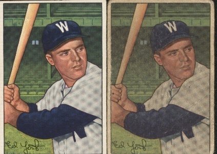 The Ed Yost on the left is the 'clear' version. On the right is the 'dull' version.